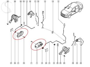 نقشه جانمایی دستگیره درب داخلی ساندرو